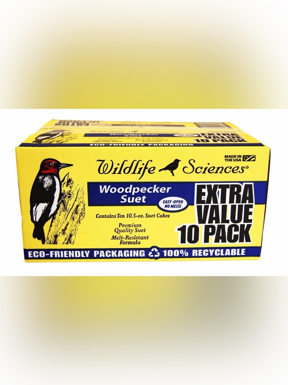 Wildlife Sciences Woodpecker Suet Cake 10 Pack for Wild Birds